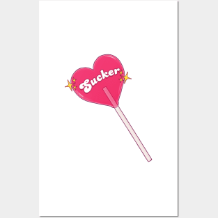 Heart Sucker Lollipop Posters and Art